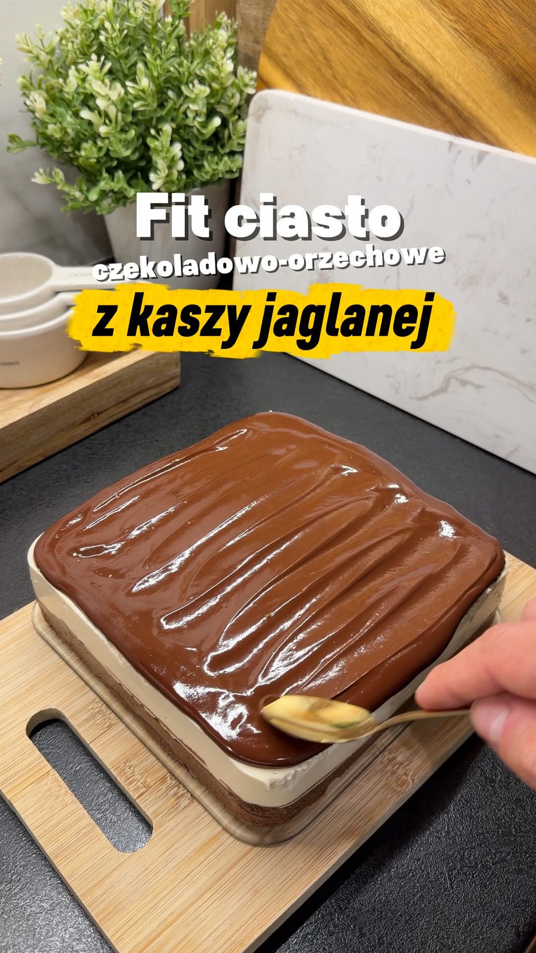 Fit ciasto czekoladowo-orzechowe z kaszy jaglanej
