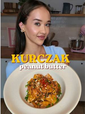 Makaron w sosie peanut butter z kurczakiem