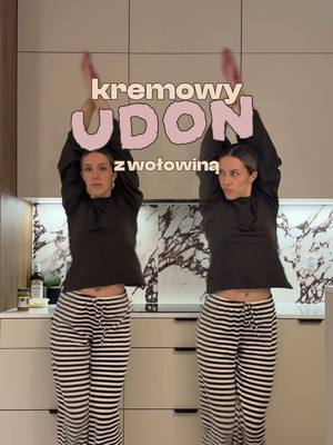 Kremowy udon z wołowiną
