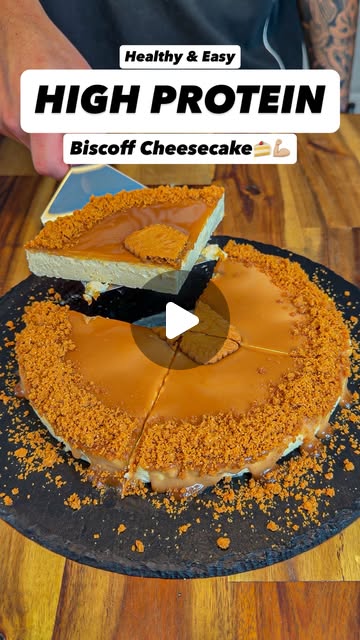 Wysokobiałkowy sernik Biscoff